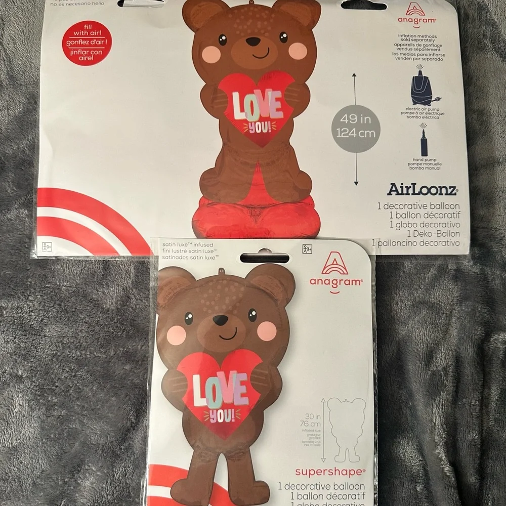 Valentines Day Balloons Teddy Bear Hearts Anniversary Love Birthday Airloonz 2